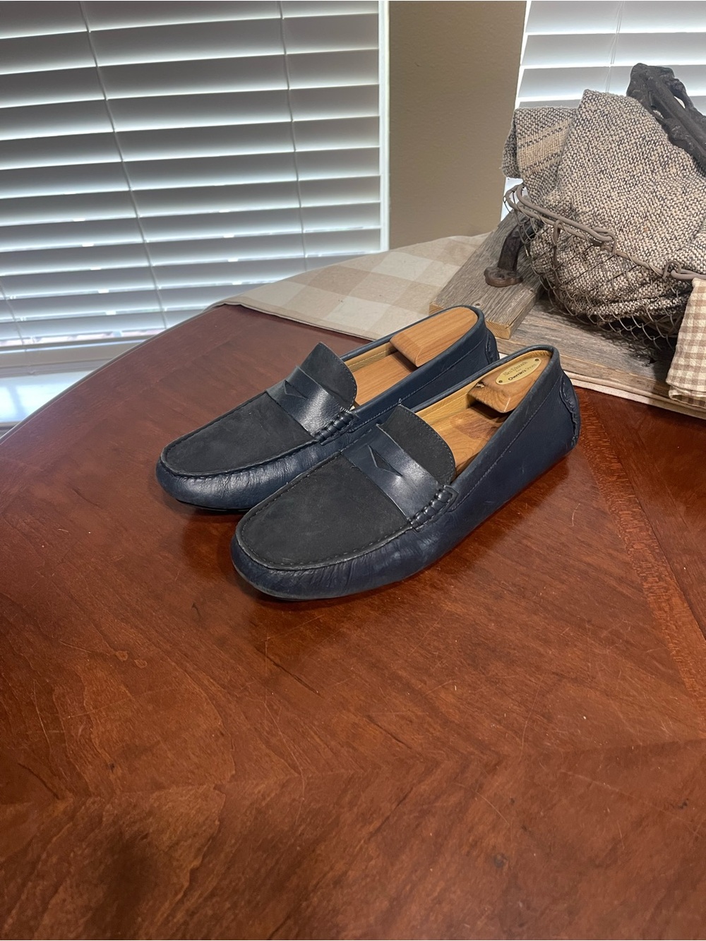 Mercanti Fiorentini Navy Nubuck Leather Loafer relax